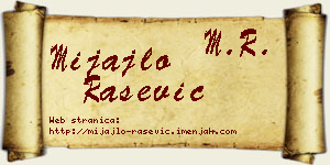 Mijajlo Rašević vizit kartica